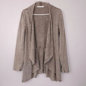TESTIMONY LA Victorian French Terry Drape Cardigan Jacket XL